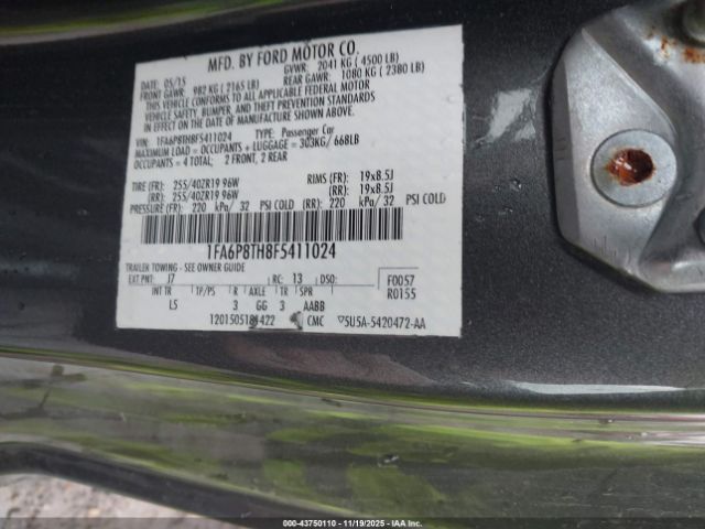 2015 FORD MUSTANG 1FA6P8TH8F5411024 Photo 8