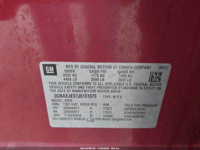 2018 CHEVROLET EQUINOX 2GNAXJEV7J6131873 Photo 8