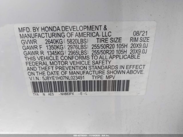 2022 ACURA MDX 5J8YE1H07NL023491 Photo 8
