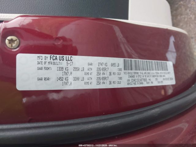 2017 CHRYSLER PACIFICA 2C4RC1DG1HR778935 Photo 8
