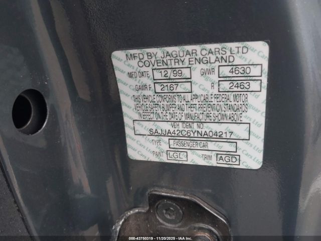 2000 JAGUAR XK8 SAJJA42C6YNA04217 Photo 8