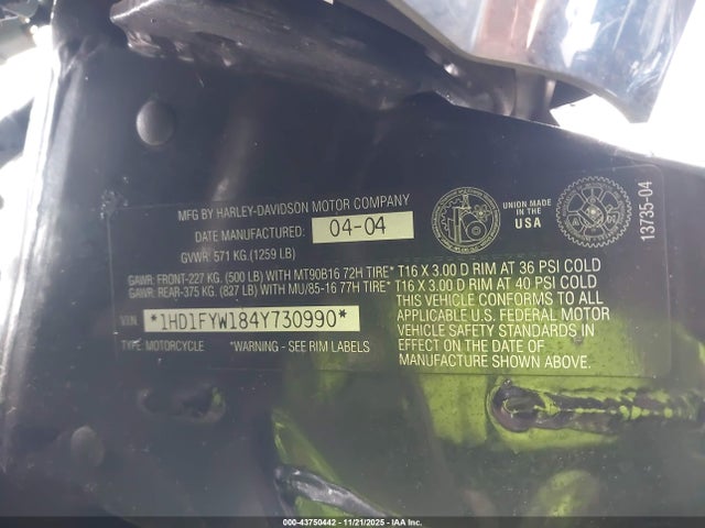 2004 HARLEY-DAVIDSON FLHRSI 1HD1FYW184Y730990 Photo 9