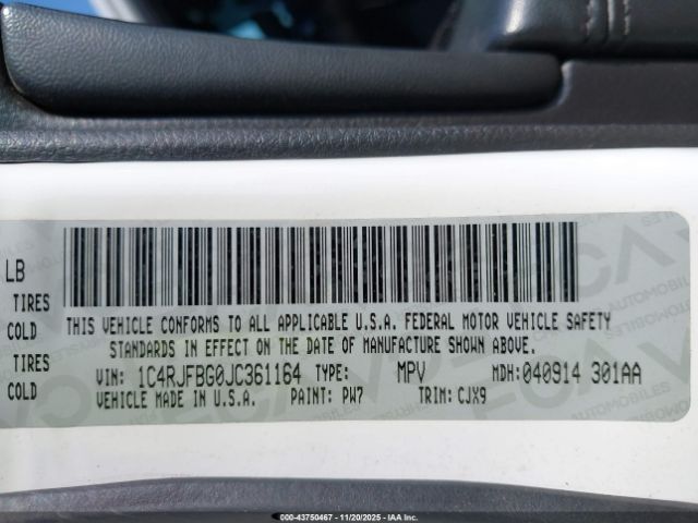 2018 JEEP GRAND CHEROKEE 1C4RJFBG0JC361164 Photo 8