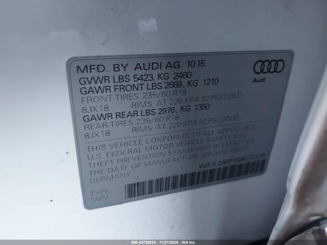 2016 AUDI Q5 WA1L2AFP1GA072339 Photo 8