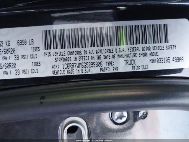 2016 RAM 1500 1C6RR7WM6GS299306 Photo 8