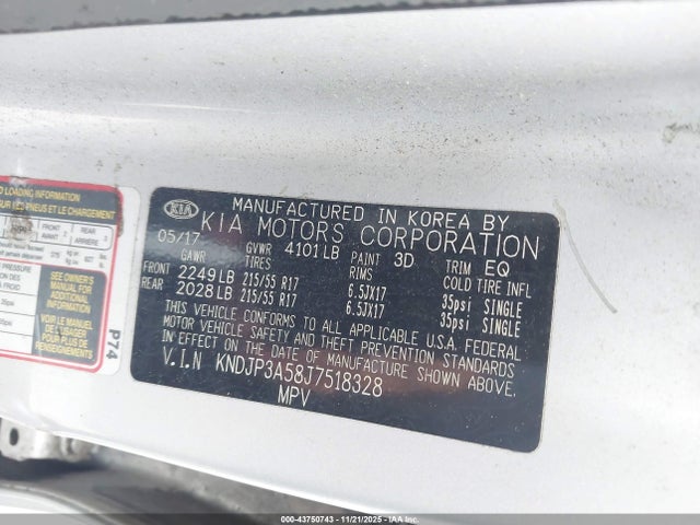 Aukcja sprzedaży 2018 Kia Soul +, vin: KNDJP3A58J7518328, numer aukcji: 43750743