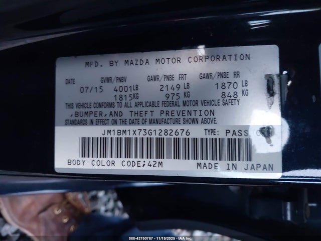 2016 MAZDA MAZDA3 JM1BM1X73G1282676 Photo 8