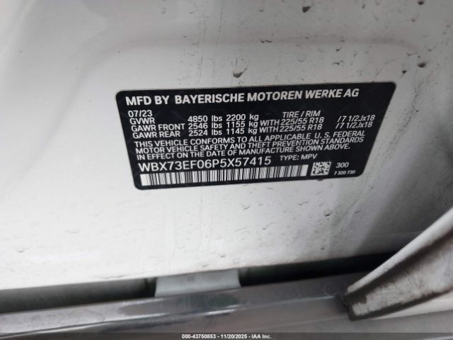 2023 BMW X1 WBX73EF06P5X57415 Photo 8