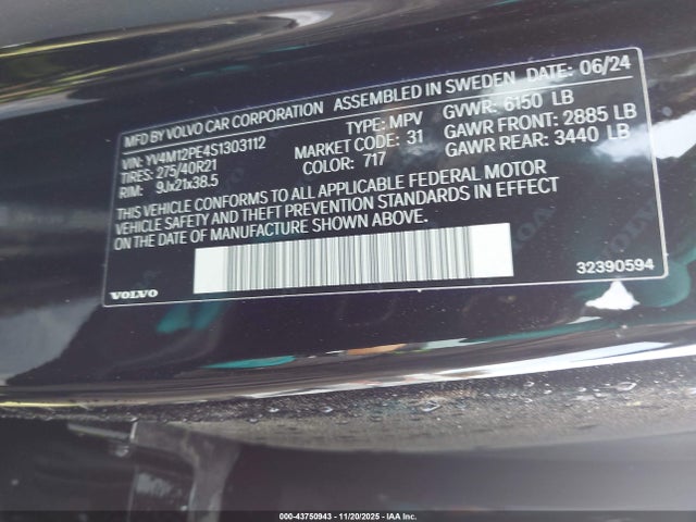 2025 VOLVO XC90 YV4M12PE4S1303112 Photo 8