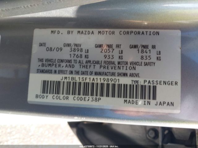 2010 MAZDA MAZDA3 JM1BL1SF1A1198901 Photo 8