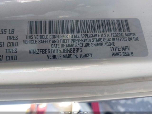 ZFBERFAB5J6H89815 RAM Promaster City Tradesman