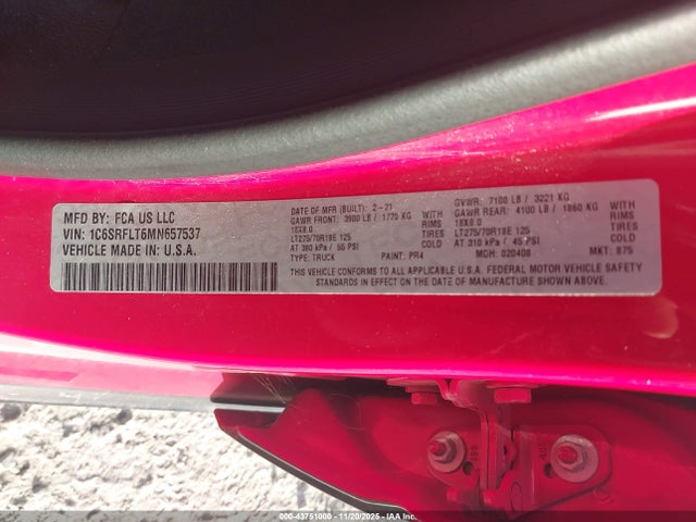 2021 RAM 1500 1C6SRFLT6MN657537 Photo 8