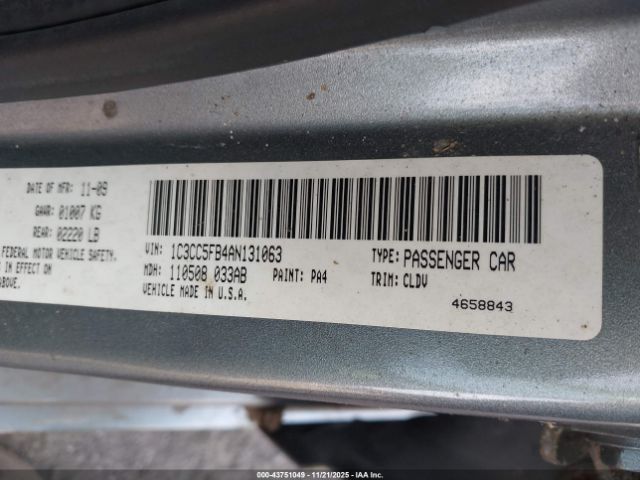 2010 CHRYSLER SEBRING 1C3CC5FB4AN131063 Photo 8