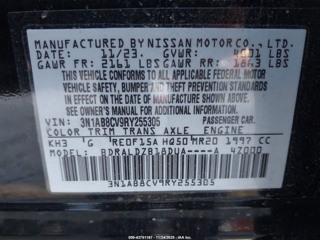 Nissan Sentra Sv Xtronic Cvt 2024 3N1AB8CV9RY255305 Image 9
