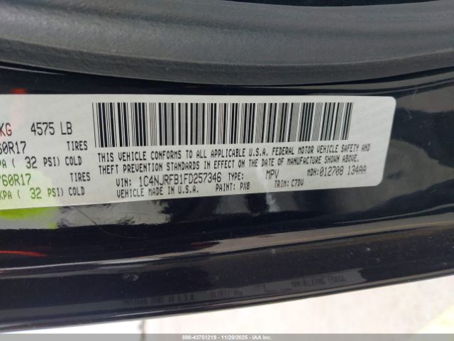 2015 JEEP PATRIOT 1C4NJRFB1FD257346 Photo 8