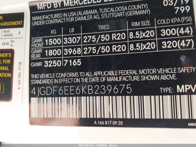 Mercedes-Benz Gls 450 4matic 2019 4JGDF6EE6KB239675 Image 9