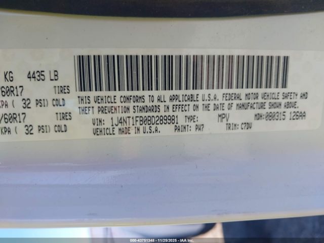 2011 JEEP COMPASS 1J4NT1FB0BD289981 Photo 8