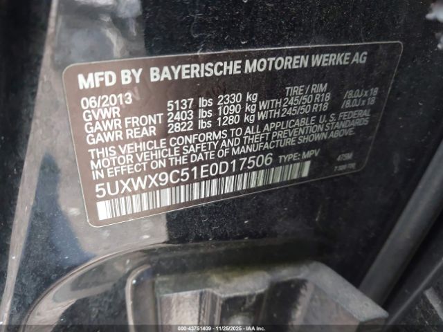 2014 BMW X3 5UXWX9C51E0D17506 Photo 8