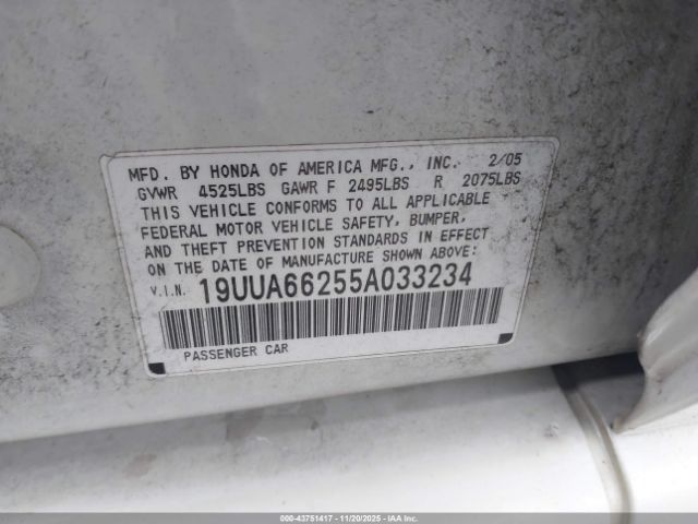 2005 ACURA TL 19UUA66255A033234 Photo 8