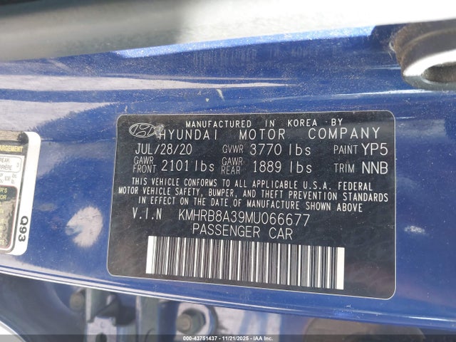 2021 HYUNDAI VENUE KMHRB8A39MU066677 Photo 8