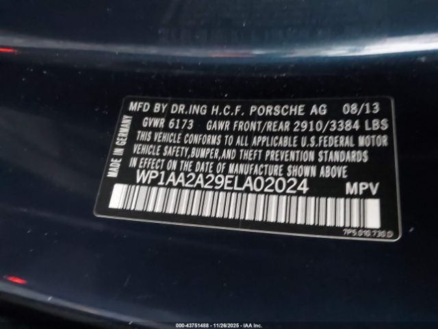 2014 PORSCHE CAYENNE WP1AA2A29ELA02024 Photo 8