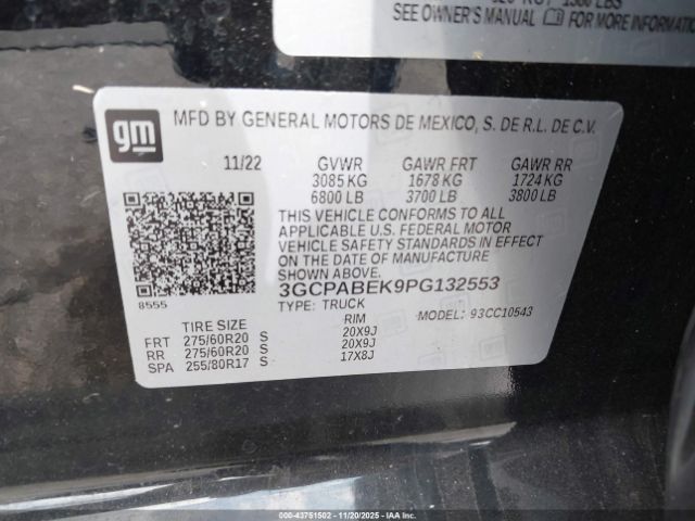 2023 CHEVROLET SILVERADO 1500 3GCPABEK9PG132553 Photo 8