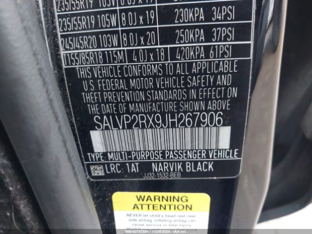 2018 LAND ROVER RANGE ROVER EVOQUE SALVP2RX9JH267906 Photo 8