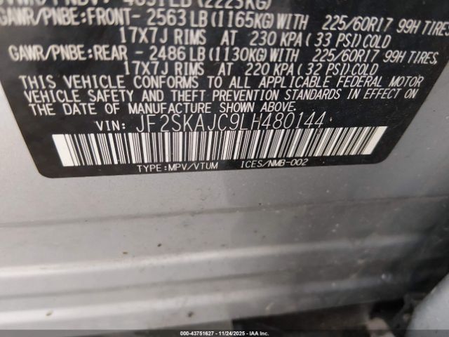 2020 SUBARU FORESTER JF2SKAJC9LH480144 Photo 8