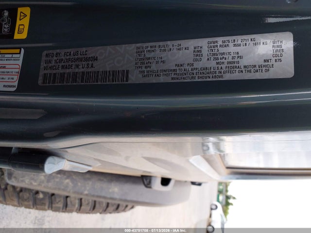 1C4PJXFG5RW368094 Jeep Wrangler 4-door Rubicon 4x4