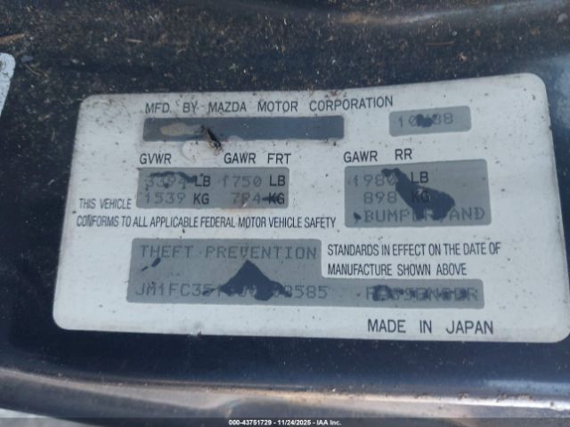 1988 MAZDA RX7 JM1FC3513J0108585 Photo 8