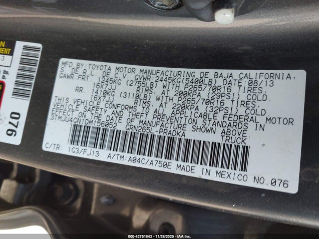 2013 TOYOTA TACOMA 3TMJU4GN1DM156052 Photo 8