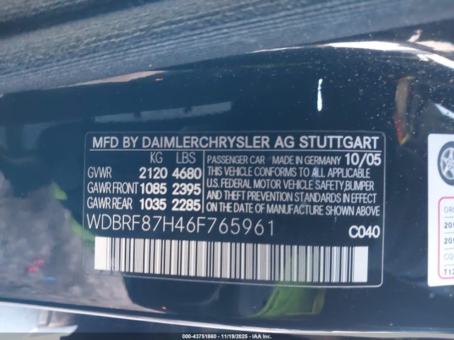 2006 MERCEDES-BENZ C 350 WDBRF87H46F765961 Photo 8