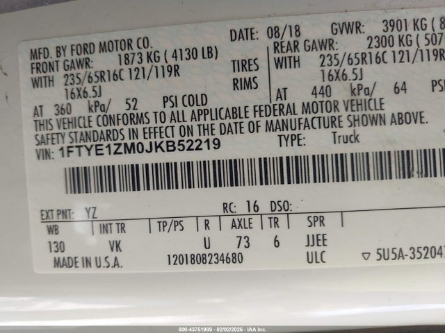 2018 FORD TRANSIT-150 1FTYE1ZM0JKB52219 Photo 8