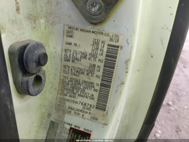 Nissan FRONTIER S 2018 1N6BD0CT8JN768782 Image 9