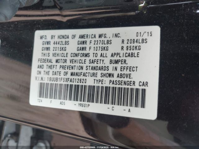 2015 ACURA TLX 19UUB1F5XFA012620 Photo 8