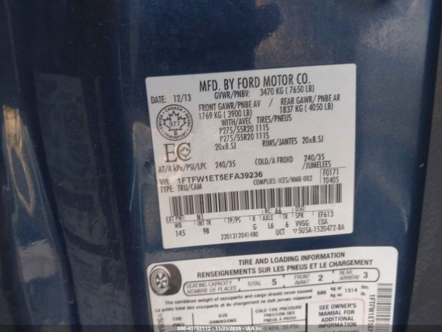 2014 FORD F-150 1FTFW1ET5EFA39236 Photo 8