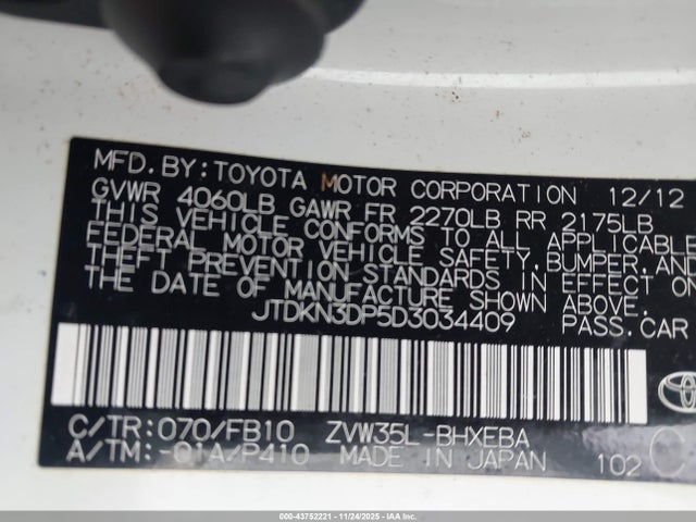 2013 TOYOTA PRIUS PLUG-IN JTDKN3DP5D3034409 Photo 8