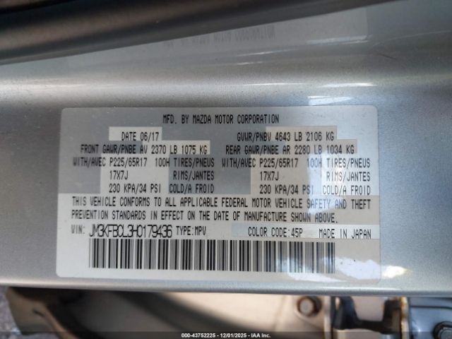 2017 MAZDA CX-5 JM3KFBCL3H0179436 Photo 8