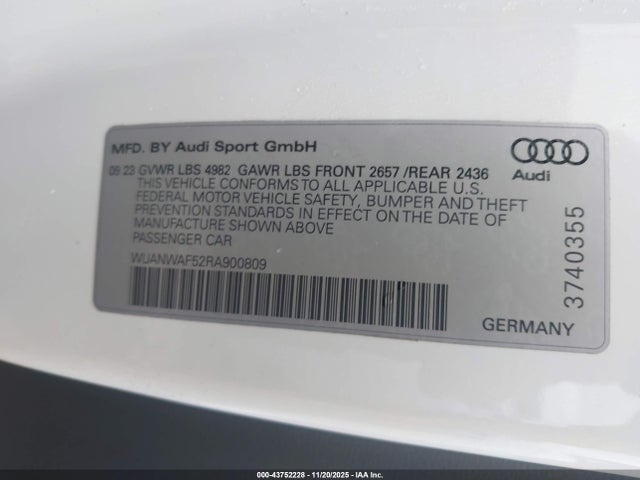 2024 AUDI RS 5 WUANWAF52RA900809 Photo 8