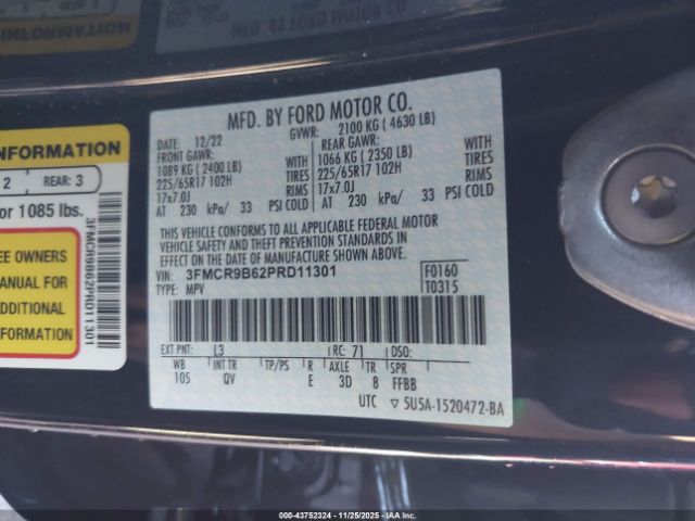 2023 FORD BRONCO SPORT 3FMCR9B62PRD11301 Photo 8