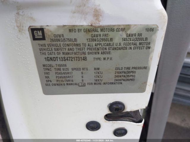 2007 CHEVROLET TRAILBLAZER 1GNDT13S472173148 Photo 8
