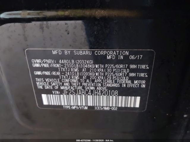 2018 SUBARU FORESTER JF2SJABC4JH420108 Photo 8
