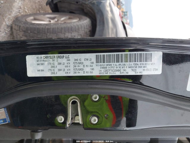 Продажа на аукционе авто 2012 Ram 1500 St, vin: 1C6RD7FTXCS284842, номер лота: 43752445