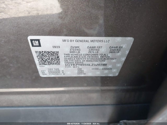 2020 CADILLAC XT6 1GYKPHRS6LZ120788 Photo 8