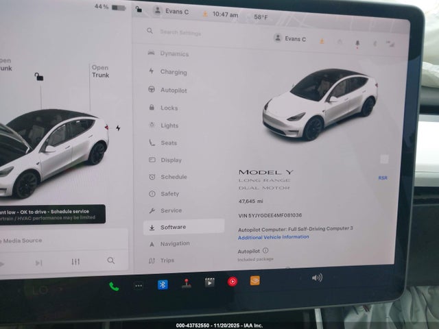 2021 TESLA MODEL Y 5YJYGDEE4MF081036 Photo 6
