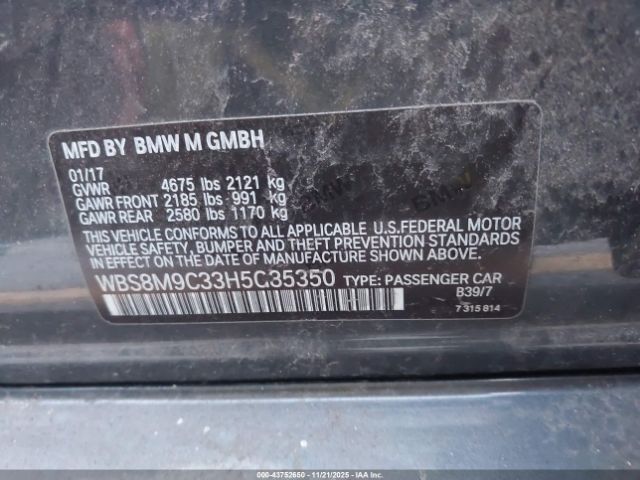 2017 BMW M3 WBS8M9C33H5G85350 Photo 8