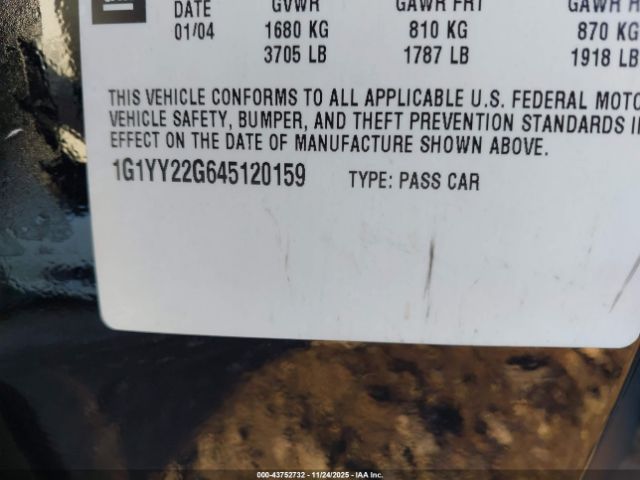 2004 CHEVROLET CORVETTE 1G1YY22G645120159 Photo 8