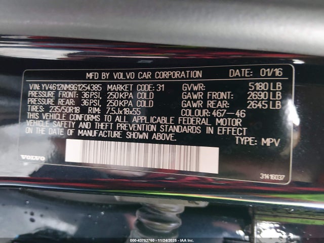 2016 VOLVO XC70 YV4612NM9G1254385 Photo 8