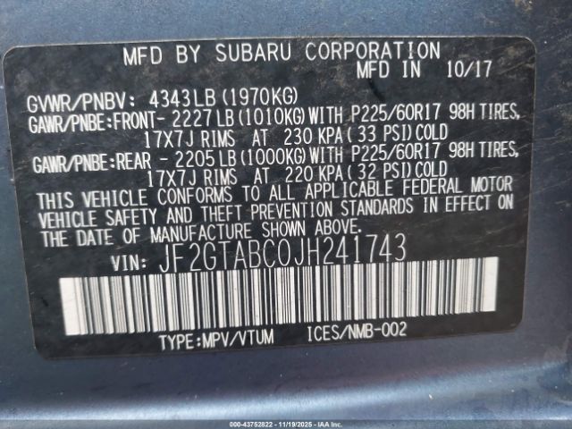 2018 SUBARU CROSSTREK JF2GTABC0JH241743 Photo 8