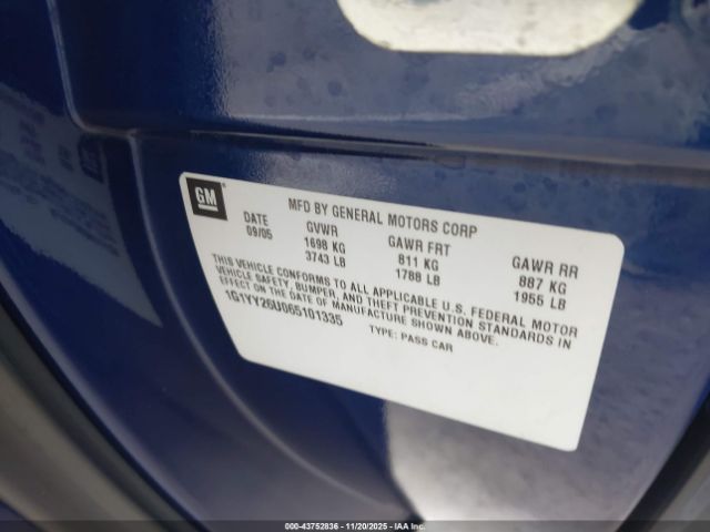 2006 CHEVROLET CORVETTE 1G1YY26U065101335 Photo 8